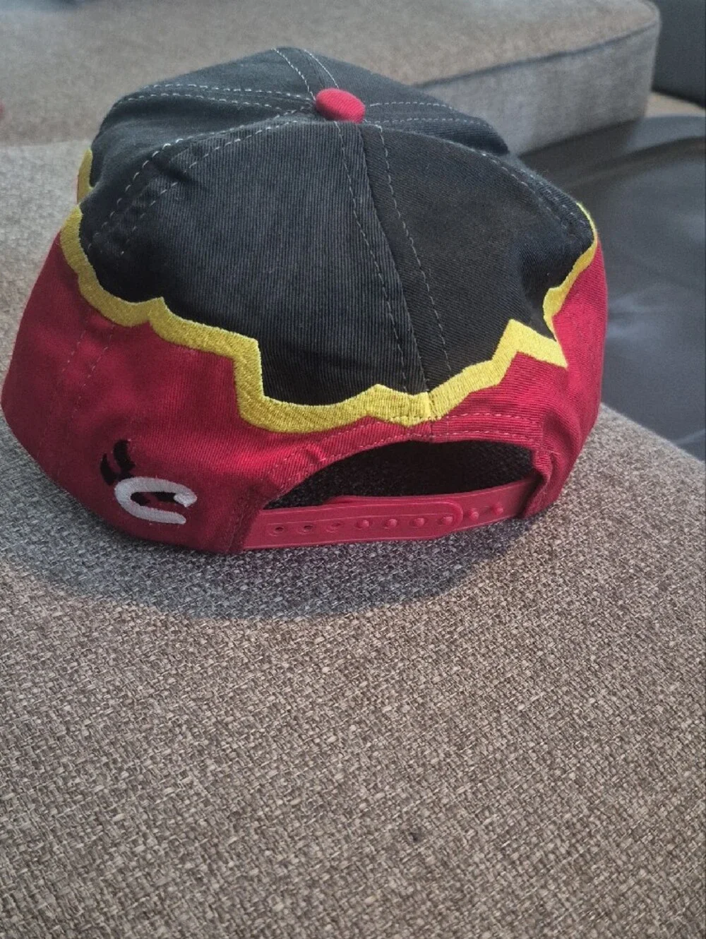 Nascar. Chase Red Black Kids Racing Hat with Yellow and Blue Accents
